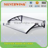 Modern polycarbonate outdoor window awning parts for transparent plastic awning