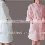 Hot Selling Summer Dressing Gown, Japanese Kimono Blue Cotton Waffle Bathrobes thumbnail-2