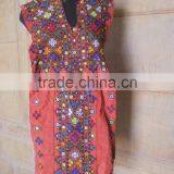 Vintage Banjara-Hand-Embroidered-Mirror-Work-Indian-Applique-Patch-16-H-Neck-Yoke-Sewing Banjara-Hand-Embroid thumbnail-1