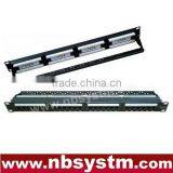 24 Ports UTP Cat5e/Cat6 Patch Panel 19'' 1U, Krone & 110 Dual IDC, With or WT Back Bar