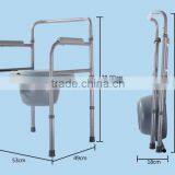 Foldable Powder Coated Steel Commode Chairs thumbnail-1