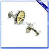Factory Custom Made Engraved Bronze Gold Silver Cufflink