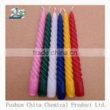 colorful smokeless spiral taper candle for home daily use