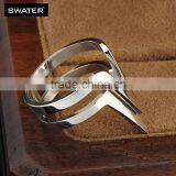 Wholesale Stainless Steel Arrow Design Silver Rings Jewelry thumbnail-3