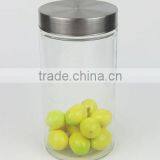 750ml Plain Glass Storage Jar and Metal Cover, Glass Food Container With Cover thumbnail-3
