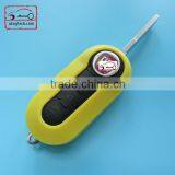 High Quatity Fita 500 Flip Remote Key Shell Yellow 3 Button Fiat 500 Brava Panda Punto Fobs Romote Key Case thumbnail-2
