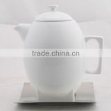 ceramic tea pot with stainless steel base
