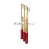 2016 Biodegradable Colourful Round Handle Wooden Bamboo Toothbrush thumbnail-3