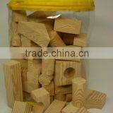 High Quality Non-toxic EVA Foam Cubic Small Wooden Like Grain Stacking Building Block Toys for Children thumbnail-2