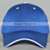 Royal Mesh Blank Cap With White Button and Eyelets Also Sandwich Bill 6panels Beseball Cap