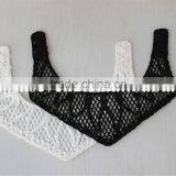 New Arrival White and Black Flower Pattern Embroidery Collar Lace Applique for Lady Garment thumbnail-5