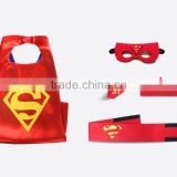 Amazon Hot Selling Superhero Promotional Cape Mask Set 1 cape 1 mask 2 wristband 1 waistband Cheap