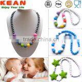 China Factory Wholesale Silicone Beaded Necklace for Baby Teething thumbnail-5