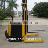 China Veshai 1.5 Ton 4meter YELLOW Walkie Stacker With Powered Lift thumbnail-2