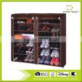 Store More Modern Double Door 6 Tiers Shoe Rack With Dustproof Cover thumbnail-1