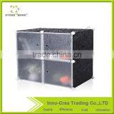 Store More Multi- Use DIY PP Storage Cube, Black, Cube of 4 thumbnail-1