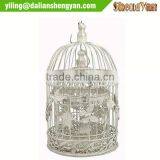 Antique Wire Bird Cage and Stand Victorian thumbnail-2