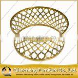 2017 Modern Simple Design Black Glass Golden Stainless Steel Frame Coffee Table thumbnail-4