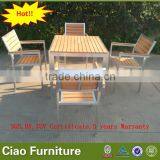 Plastic Wood Outdoor Used Restaurant Dining Table and Chair thumbnail-2