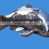 Large Art Modern Stainless Steel Fishes Sculpture for Garden Decoration thumbnail-1