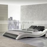Fahsion S Shaped PU Leather Home Furniture Soft Bed