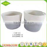 China Hand Sewing Basket Coiled Cotton Rope Bin thumbnail-2
