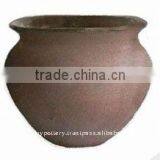 AAH Large Black Clay Pot- Tall Dark Clay Pot- Giant Outdoor Pots thumbnail-1