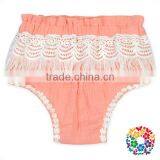 Infant And Toddler Design White Fringe Diaper Cover Soft Material Kids Bloomers thumbnail-3