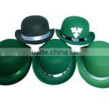 Type of St. Patrick's Day Vintage Style Men's Green Custom Wool Felt Slash Top Hat for Promotional Gifts Made in China thumbnail-5