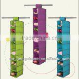 HOME DECOR COLOR NON-WOVEN FOLDING HANGING SHOE SHELF X 10 thumbnail-1