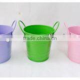 MultiColor Home Decoration Metal Bucket Garden Planters Flower Pot thumbnail-1