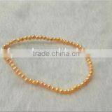 3-4mm Pink Baroque Freshwater Pearl Bracelet thumbnail-5