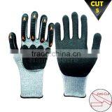 NMSAFETY Cut Level 5 Anti-impact Nitrile Mechanic Working Gloves thumbnail-1