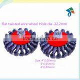 4 Inch Diameter Twist Knot Circular Brush Round Wire Brush thumbnail-3