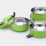 Stainless Steel Lunch Box 3 Layer Food Carrier Colorful Tiffin Box thumbnail-5