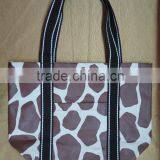 Giraffe Texture Print Canvas Bag for Shopping - Exclusive Animal Print Bag thumbnail-4