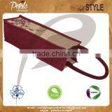 Jute Wine Bag With Padded Rope Handle for One Bottle thumbnail-3