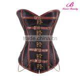 Overbust Corset Shapewear Waist Trimmer Corset Slim Women Brown Color thumbnail-1