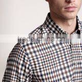New Design Small Checked Blends Cotton Men Shirt SL0073 thumbnail-3