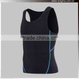 Polyester Summer Running Compression Tank Top, Tatto Compression Garments, Elastic Sleeveless Rash Guards thumbnail-1