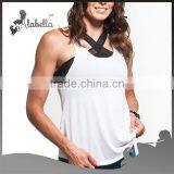 White Gym Tank Plain Double Layers Gym Tank Tops thumbnail-1