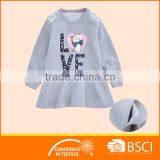 2-8 Y Custom Design Long Sleeve Girls Shift Dress Spring/Autumn Fleece Dress thumbnail-1