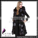 CX-G-B-174 Women Autumn Fashion Fox Fur Vest Woman Hoodies thumbnail-5