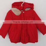 2016 Winter Baby Girl Cute Red Fuax Fur Inner Padded Coat thumbnail-1