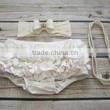 Baby Girl Tutu Bloomers Tulle Ruffles Diaper Cover Matching a Floral Headband Wholesale Factory Price thumbnail-6