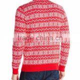 Men Red Sweater Red Santa Claus Pattern Christmas Clothes thumbnail-2