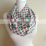 Circles Pattern Infinity Scarf, Tube Scarf, Circle Scarf, Loop Scarf, Scarves, Spring - Fall - Winter Fashion thumbnail-2