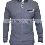 Blue Solid Casual Shirt thumbnail-5