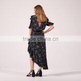 THE NEWEST Women Sexy All-over Floral Print Asymmetric Skirt thumbnail-3