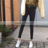 Frayed Black Ladies Woman Trousers Designs for Women Jeans thumbnail-1